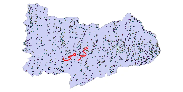 دانلود نقشه جمعیت نقاط شهری و روستایی شهرستان گرمی از سال 1335 تا 1395