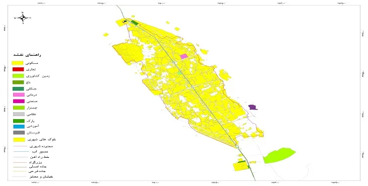 نقشه شیپ فایل (GIS) شهر گلباف 1404 + عکس با کیفیت