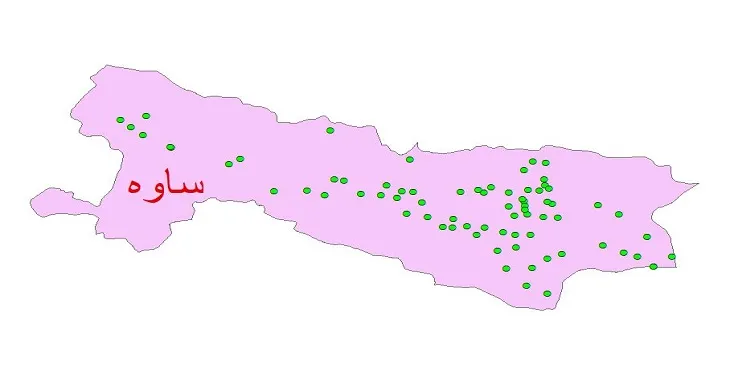 دانلود نقشه شیپ فایل کیفیت آب چاه های شهرستان ساوه