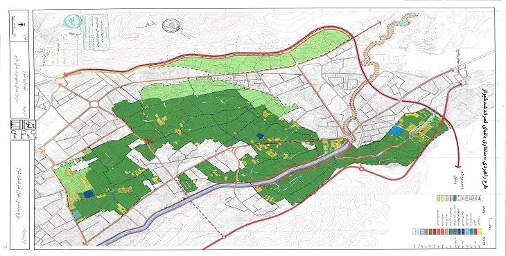 دانلود آلبوم نقشه های طرح جامع شهر ساماندهی باغهای قصرالدشت شیراز