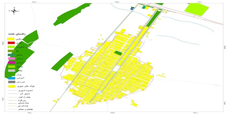 نقشه شیپ فایل (GIS) شهر دانسفهان 1404 + عکس با کیفیت