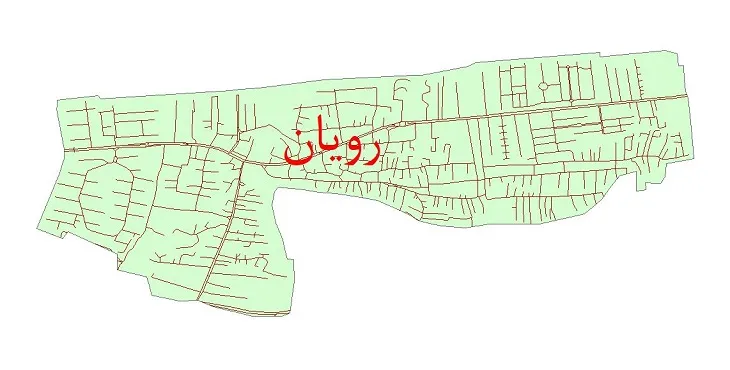 دانلود نقشه شیپ فایل شبکه معابر شهر رویان