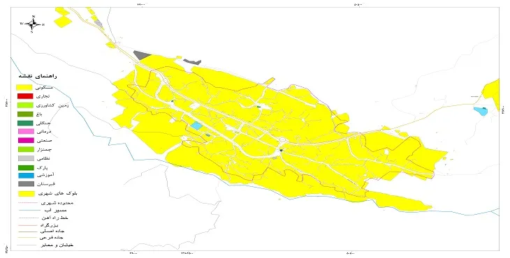 نقشه شیپ فایل (GIS) شهر زنوز 1404 + عکس با کیفیت