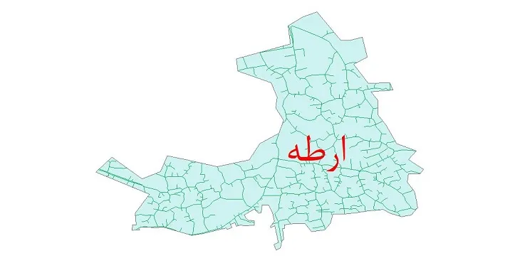 دانلود نقشه شیپ فایل شبکه معابر شهر ارطه