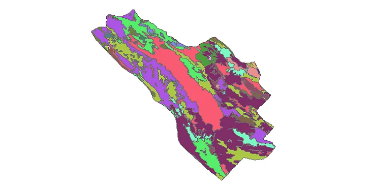 بروزترین نقشه شیپ فایل کاربری اراضی شهرستان کوهرنگ + PDF