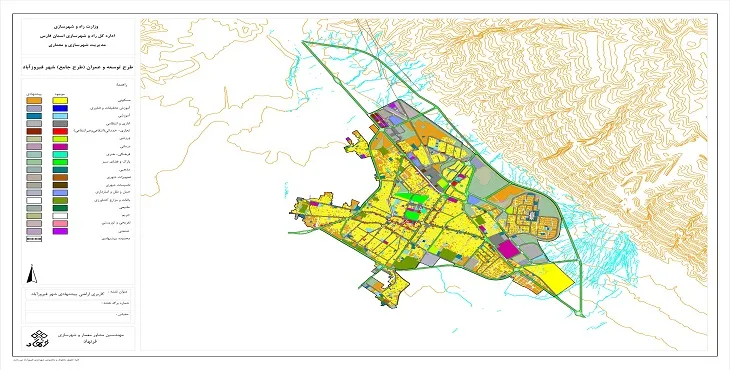 دانلود نقشه کاربری اراضی شهر فیروزآباد | وضع موجود+پیشنهادی