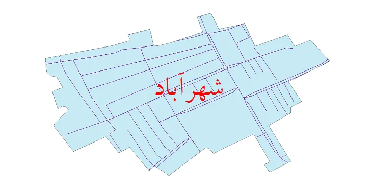 دانلود نقشه شیپ فایل شبکه معابر شهر شهرآباد