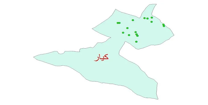 دانلود نقشه شیپ فایل کیفیت آب چاه های شهرستان کیار