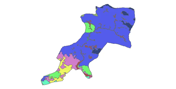 بروزترین نقشه شیپ فایل کاربری اراضی شهرستان کرج + PDF