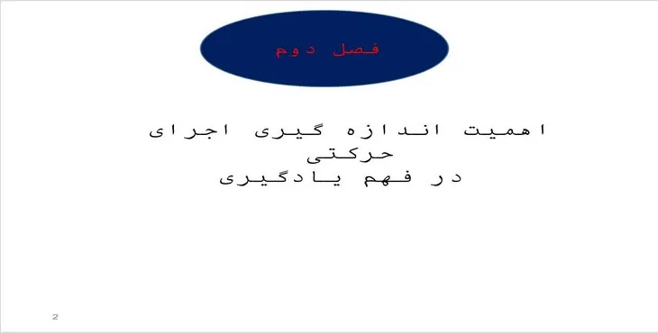 پاورپوینت اهمیت اندازه گیری اجرای حرکتی در فهم یادگیری