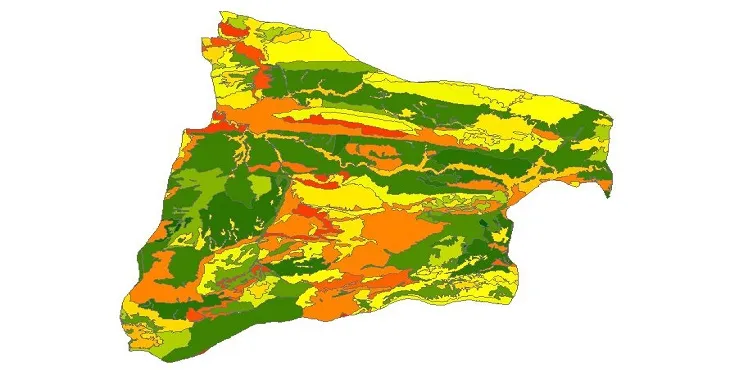 بروزترین نقشه شیپ فایل کاربری اراضی شهرستان مانه و سملقان + PDF