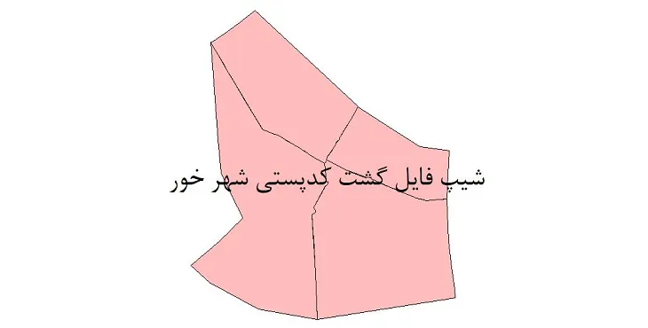 نقشه شیپ فایل کدپستی شهر خور اصفهان