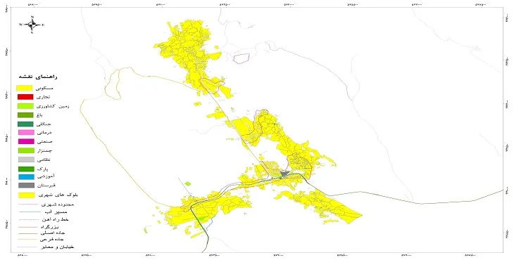 نقشه شیپ فایل (GIS) شهر طرق رود 1404 + عکس با کیفیت
