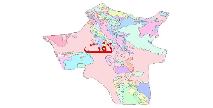 نقشه شیپ فایل (GIS) زمین شناسی شهرستان تفت