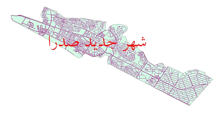 دانلود نقشه شیپ فایل شبکه معابر شهر جدید صدرا