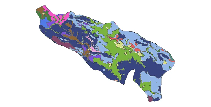 بروزترین نقشه شیپ فایل کاربری اراضی شهرستان شهرکرد + PDF