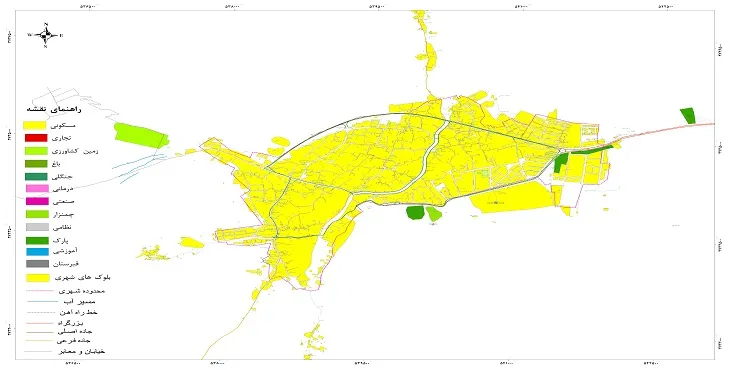 نقشه شیپ فایل (GIS) شهر قمصر 1404 + عکس با کیفیت