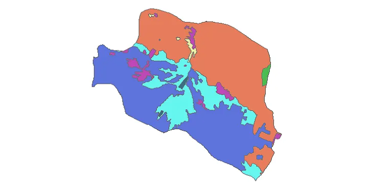 بروزترین نقشه شیپ فایل کاربری اراضی شهرستان پاکدشت + PDF