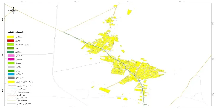 نقشه شیپ فایل (GIS) شهر بیضاء 1404 + عکس با کیفیت