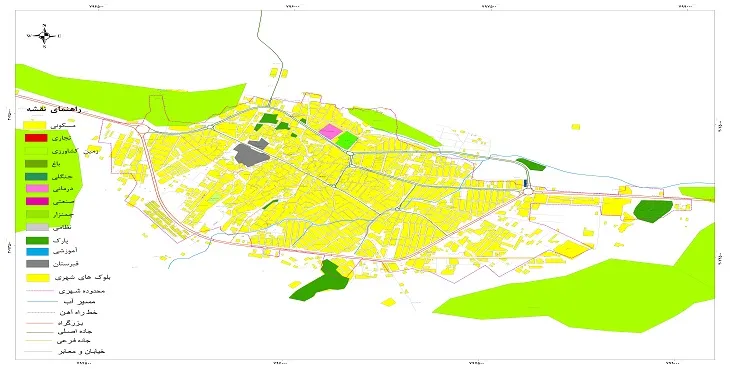 نقشه شیپ فایل (GIS) شهر اوز 1404 + عکس با کیفیت
