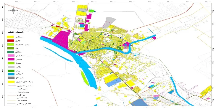 نقشه شیپ فایل (GIS) شهر خرمشهر 1404 + عکس با کیفیت