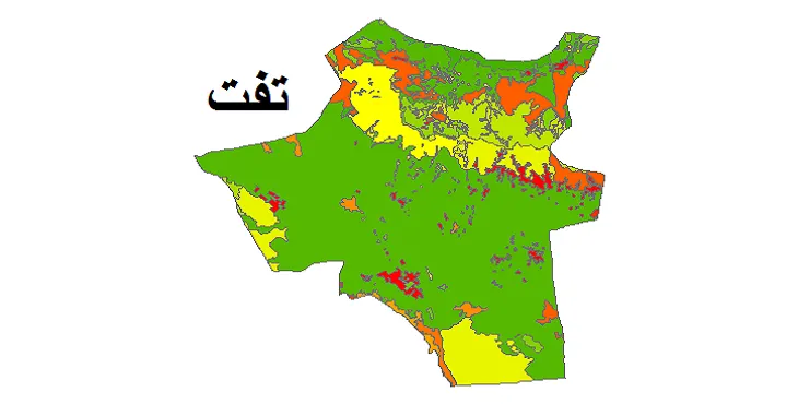 بروزترین نقشه شیپ فایل کاربری اراضی شهرستان تفت + PDF