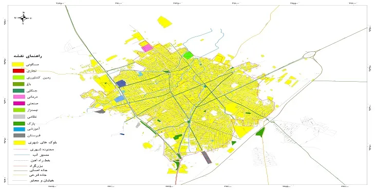 نقشه شیپ فایل (GIS) شهر ایذه 1404 + عکس با کیفیت