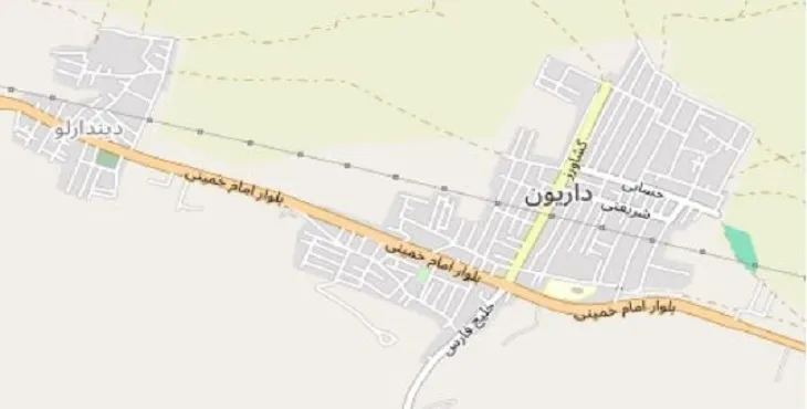 دانلود نقشه شهر داریان + pdf با کیفیت بالا