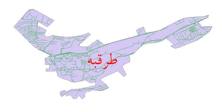 دانلود نقشه شیپ فایل شبکه معابر شهر طرقبه
