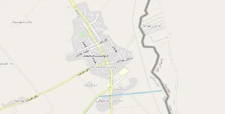 دانلود نقشه شهر دوست محمد + pdf با کیفیت بالا