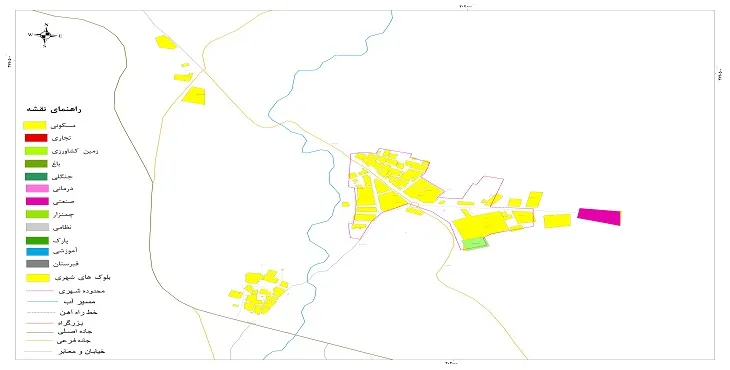 نقشه شیپ فایل (GIS) شهر هفت چشمه 1405 + عکس با کیفیت