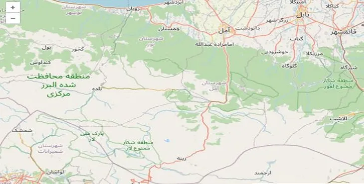 دانلود نقشه شهرستان آمل + pdf با کیفیت بالا