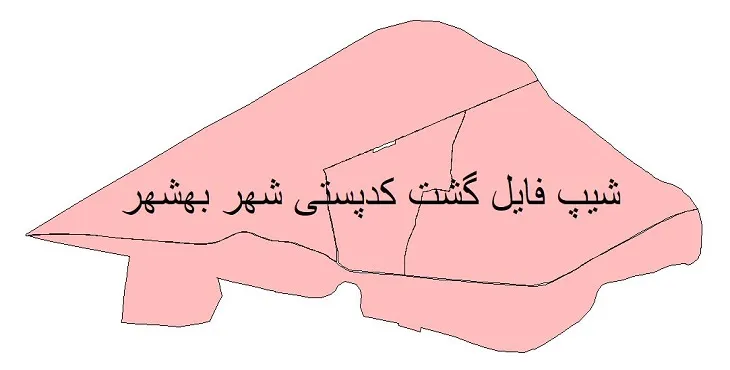 دانلود نقشه شیپ فایل کدپستی شهر بهشهر