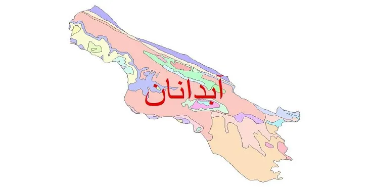 نقشه شیپ فایل (GIS) زمین‌ شناسی شهرستان آبدانان