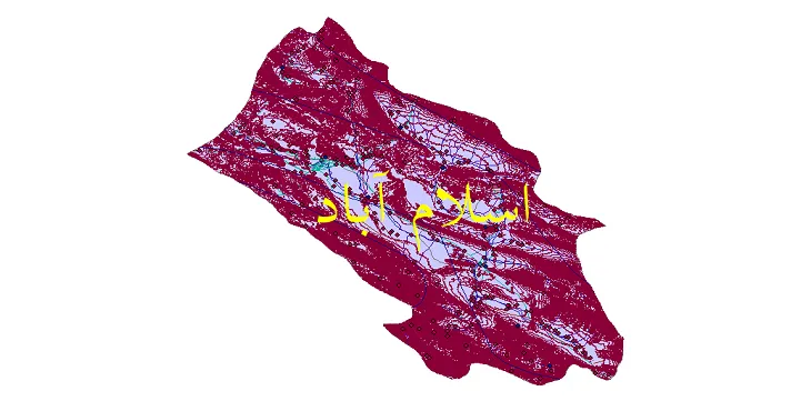 دانلود نقشه های شیپ فایل شهرستان اسلام آباد غرب + کاملترین لایه GIS
