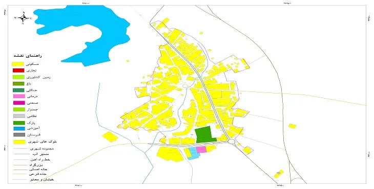 نقشه شیپ فایل (GIS) شهر شیرین سو 1405 + عکس با کیفیت