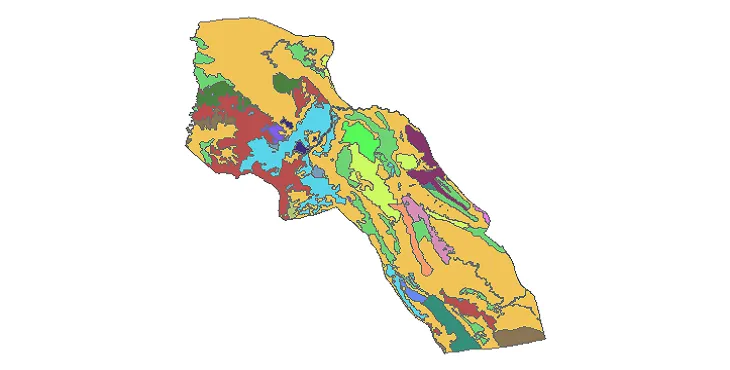 بروزترین نقشه شیپ فایل کاربری اراضی شهرستان دشتستان + PDF