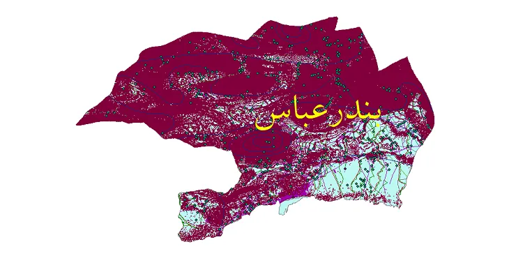 دانلود نقشه های شیپ فایل شهرستان بندرعباس + کاملترین لایه GIS