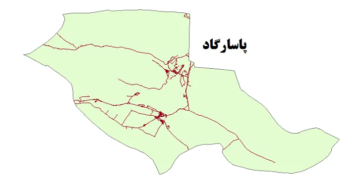 جدیدترین نقشه شیپ فایل راه های شهرستان پاسارگاد + PDF