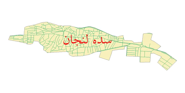 دانلود نقشه شیپ فایل شبکه معابر شهر سده لنجان