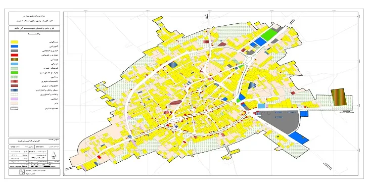 دانلود نقشه کاربری اراضی شهر آبی بیگلو | وضع موجود+پیشنهادی