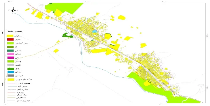 نقشه شیپ فایل (GIS) شهر کانی دینار 1404 + عکس با کیفیت