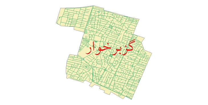 دانلود نقشه شیپ فایل شبکه معابر شهر گزبرخوار