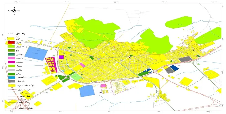 نقشه شیپ فایل (GIS) شهر نائین 1404 + عکس با کیفیت