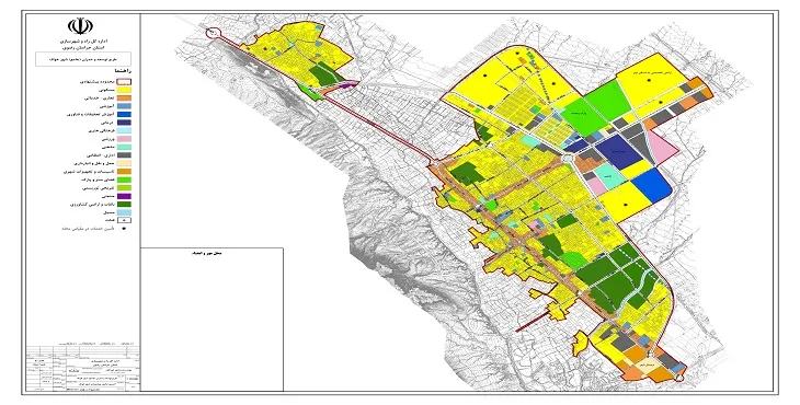 دانلود نقشه کاربری اراضی شهر خواف | وضع موجود+پیشنهادی