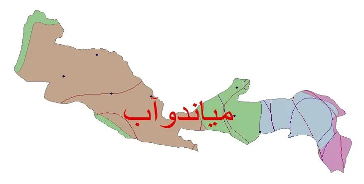 نقشه شیپ فایل اقلیمشناسی شهرستان میاندوآب + 7 لایه اقلیمی