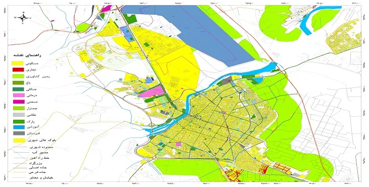 نقشه شیپ فایل (GIS) شهر دزفول 1404 + عکس با کیفیت