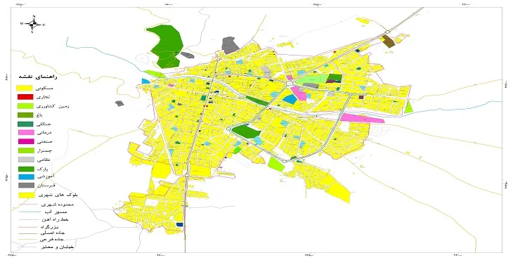نقشه شیپ فایل (GIS) شهر اشنویه 1404 + عکس با کیفیت