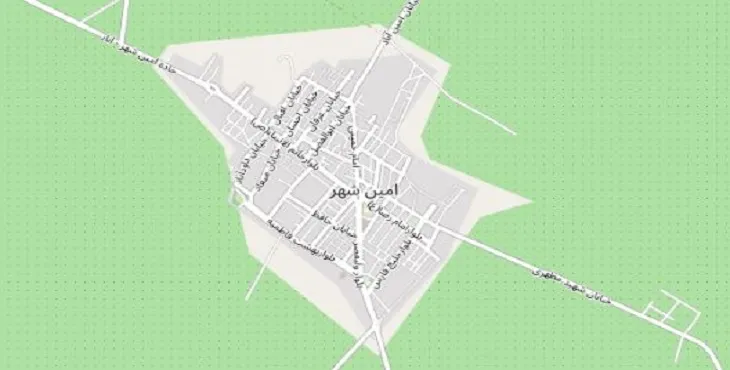 دانلود نقشه امین شهر + pdf با کیفیت بالا