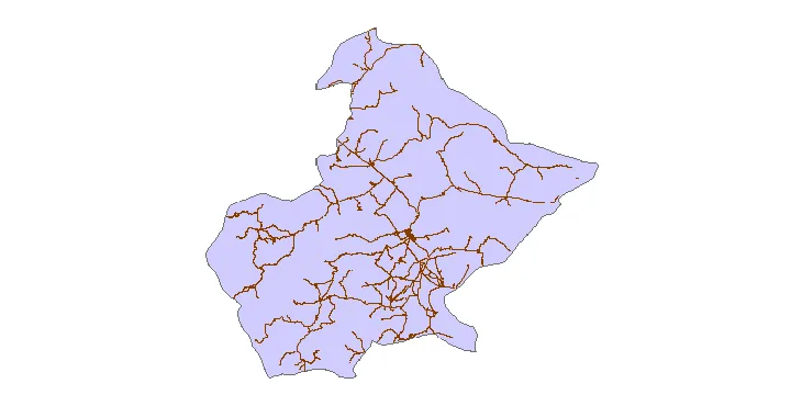 جدیدترین نقشه شیپ فایل راه های شهرستان دیواندره + PDF